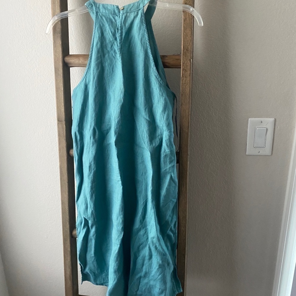 NWT - Sigrid Olsen 100% linen dress with high neck XS - Picture 2 of 5
